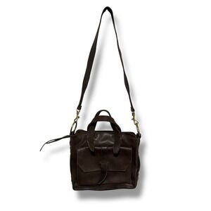 RAVEN & LILY Women's Carryall Leather Crossbody Handbag Brown Approx 10.5 x 9.5